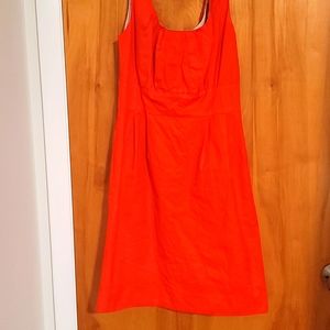 NWOT J CREW orange suiting sleeveless dress